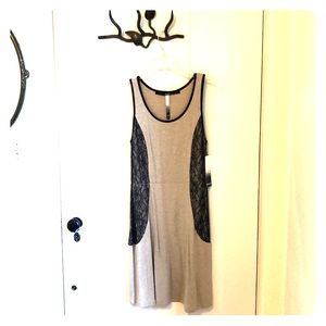 NWT Kensie Jersey knit dress with lace side panels